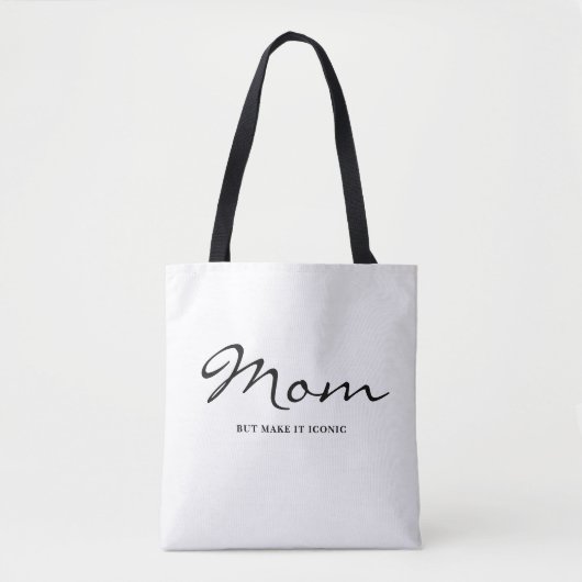 Iconische Pret Grappige Coole Moeder Minimalistisc Tote Bag (Voorkant)