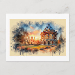 Iconische Radcliffe Oxford bij zonsondergang,  Briefkaart
