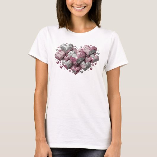 Iconische Rode ABSTRACTE KUNST Statement T-shirt (Voorkant)