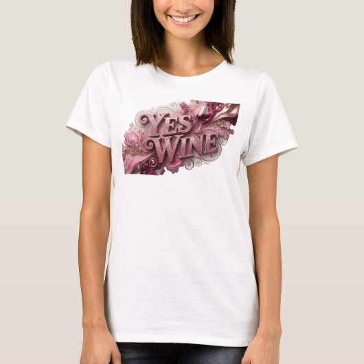 Iconische Rode JA WIJN Custom T-Shirt (Voorkant)