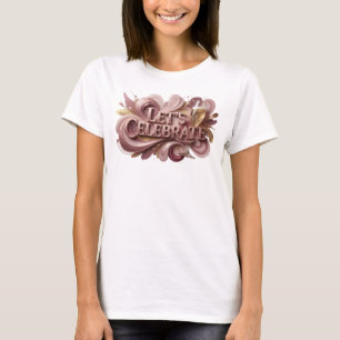 Iconische Rode LAAT ONZE FEEST Kunstzinnig Motief T-shirt