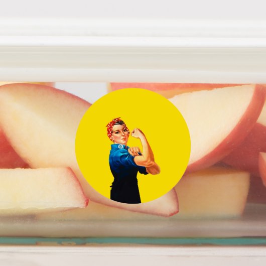 Iconische Rosie The Riveter Retro Stijl Labels (Aangebracht)