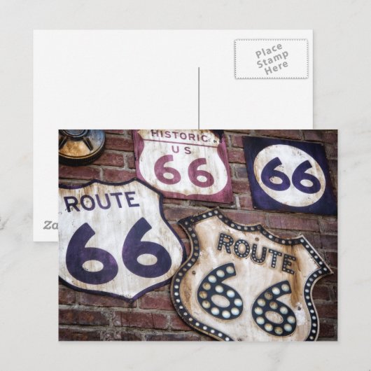  Iconische route 66 Briefkaart (Voorkant / Achterkant)