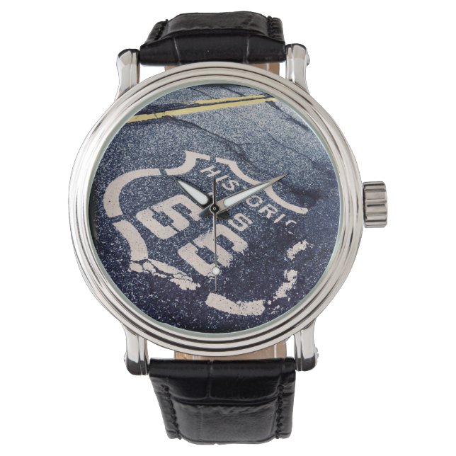 Iconische Route 66 Polshorloge Horloge (Voorkant)
