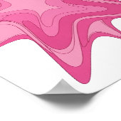 Iconische Roze PINK STAR Statement Ontwerp Poster (Hoek)
