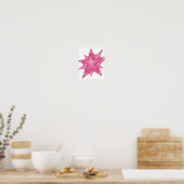 Iconische Roze PINK STAR Statement Ontwerp Poster (Keuken)