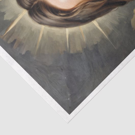 Iconische sereniteit van Jezus Christus Tissuepapier (Detail)