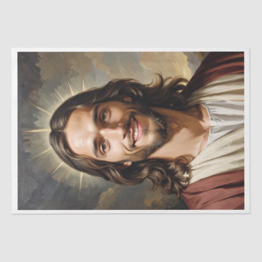 Iconische sereniteit van Jezus Christus Tissuepapier (Voorkant)