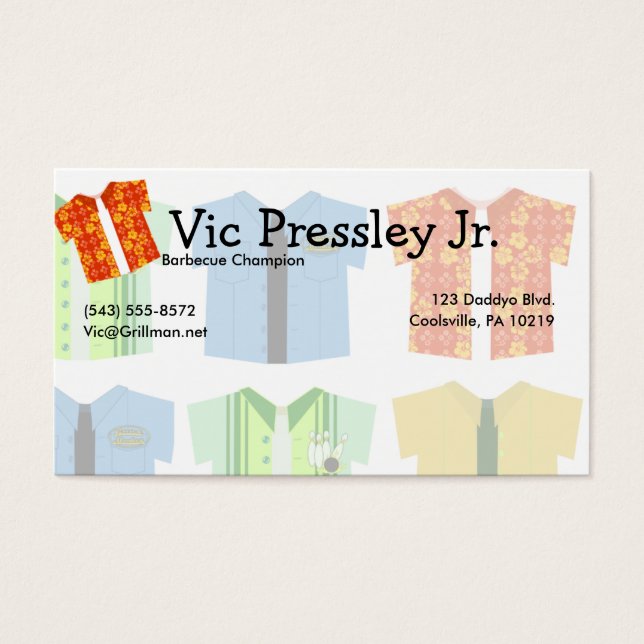 Iconische Shirten Leuk Uniek Custom Design Visitekaartje (Voorkant)