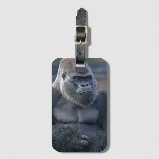 Iconische Silverback Oumbi Bagagelabel (Voorkant (verticaal))