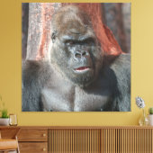 Iconische Silverback - Oumbi onthuld Canvas Afdruk (Insitu (Woonkamer))