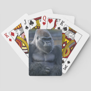 Iconische Silverback Oumbi Pokerkaarten