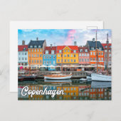 Iconische stad Kopenhagen, Denemarken Briefkaart (Voorkant / Achterkant)