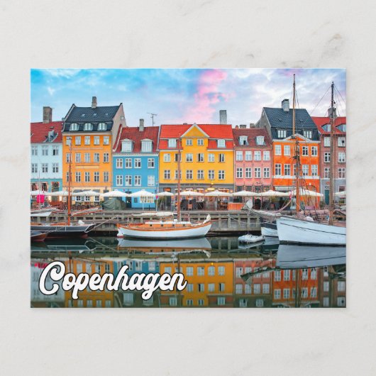 Iconische stad Kopenhagen, Denemarken Briefkaart (Voorkant)