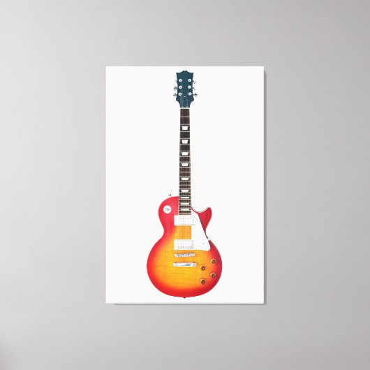 ICONISCHE SUNBURST ELEKTRISCHE GITAAR 32x48 Canvas Afdruk (Voorkant)