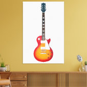 ICONISCHE SUNBURST ELEKTRISCHE GITAAR 32x48 Canvas Afdruk (Insitu (Woonkamer))