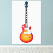 ICONISCHE SUNBURST ELEKTRISCHE GITAAR 32x48 Canvas Afdruk (Insitu (Houten vloer))