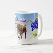 Iconische Texas op lichtblauw, mok (Voorkant rechts)