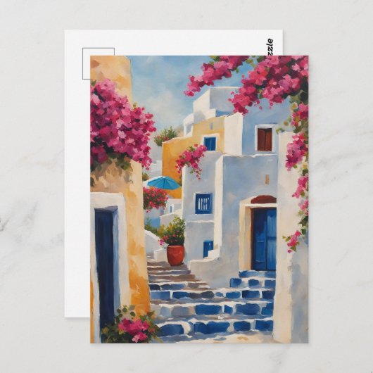 Iconische Uitzichten van Oia Briefkaart (Voorkant / Achterkant)