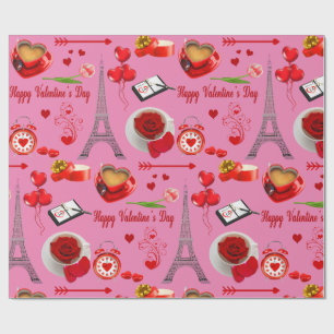 Iconische Valentijnsdag Romantische Mona Meer Souv Cadeaupapier