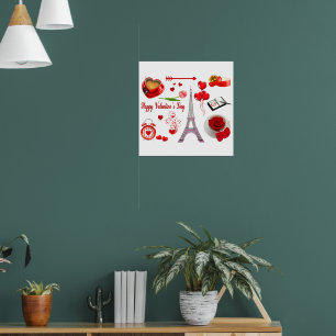 Iconische Valentijnsdag Romantische Mona Meer Souv Poster