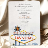 Iconische Vegas Welkomstbord Bruiloft uitnodiging