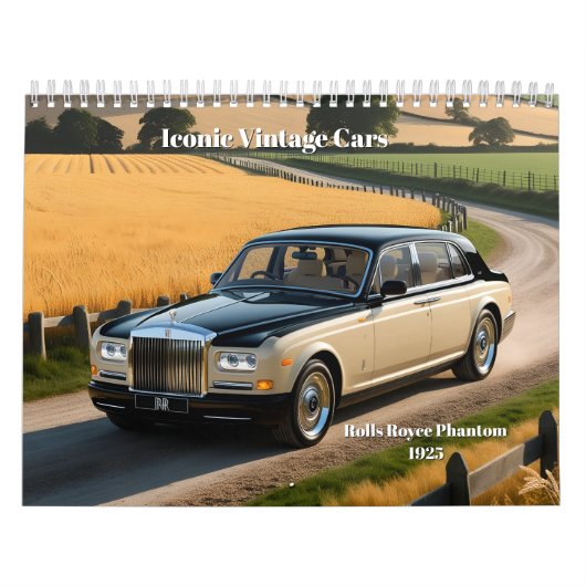 Iconische vintage auto's kalender (Hoes)