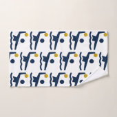 Iconische waterpolospeler in navelblauw handdoekse bad handdoek (Handdoek)
