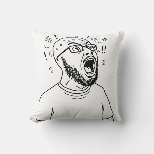 Iconische Wojak Twee-zijdig Meme Kussen (Voorkant)