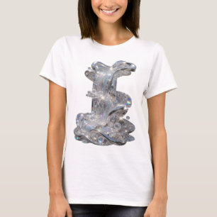 Iconische Zilveren ABSTRACTE KUNST Statement T-shi T-shirt