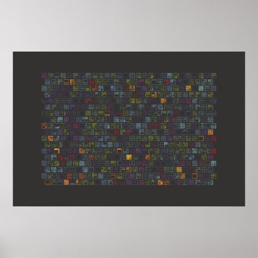 Iconografie Data Kunst - Blokken Poster (Voorkant)