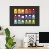 Iconografie Data Kunst - Werelden Poster (Thuiskantoor)