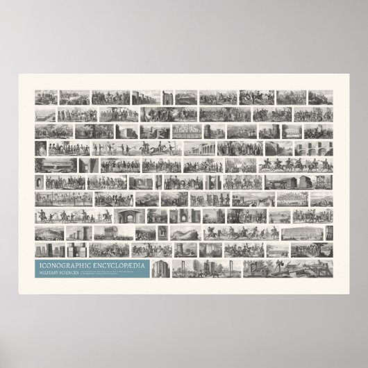 Iconografie - militaire wetenschappen scènes poster (Voorkant)