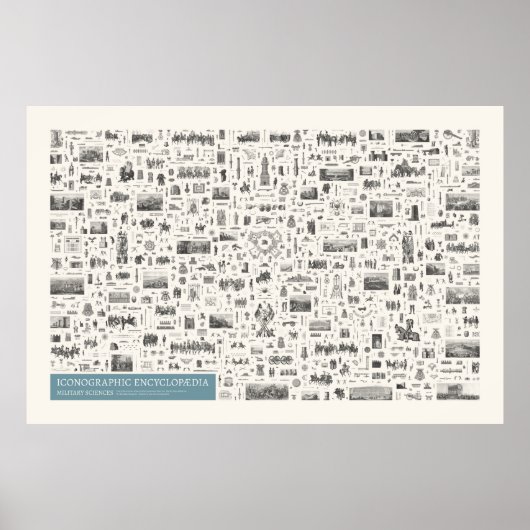 Iconografie - militaire wetenschapsfiguren poster (Voorkant)