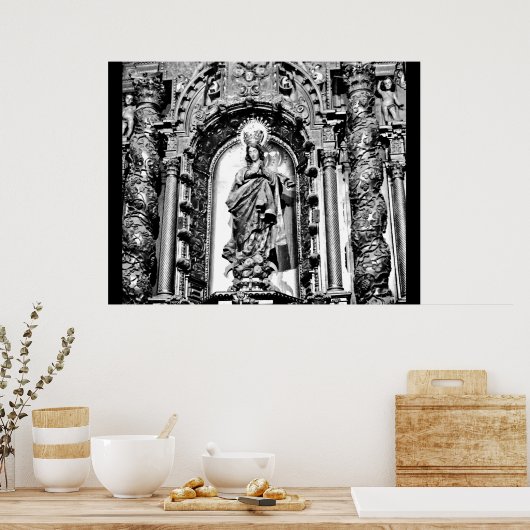 Iconografie Sevilla Black + White Poster (Keuken)
