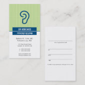 Iconografische oorbenoeming afsprakenkaartje (Voorkant / Achterkant)