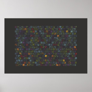 Iconography Data Art - Blokken Poster