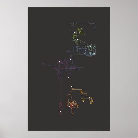 Iconography Data Art - Path Poster (Voorkant)