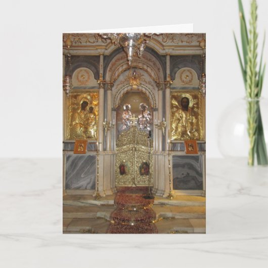 Iconostasis van de Kerk van de Groeten van Feestdagen Kaart (Voorkant)