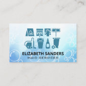 Icons reinigen | Zeepbellen Visitekaartje (Voorkant)