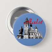Icons van Aalst, België Souvenir Ronde Button 7,6 Cm (Voorkant /achterkant)