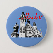 Icons van Aalst, België Souvenir Ronde Button 7,6 Cm (Voorkant)
