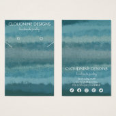 Icons van blauwgroen Ketting juwelen-beeldschermka Visitekaartje (Voorkant /achterkant)