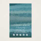 Icons van blauwgroen Ketting juwelen-beeldschermka Visitekaartje (Achterkant)