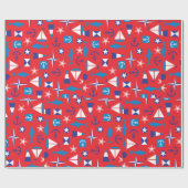 Icons voor de autiek en de oceaan cadeaupapier (Vlak)