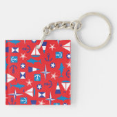 Icons voor de autiek en de oceaan sleutelhanger (Achterkant)