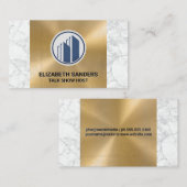 Icons voor gebouwen | Goud en marmer Visitekaartje (Voorkant / Achterkant)