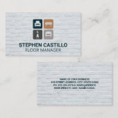 Icons voor meubelen | Brick Wall Visitekaartje (Voorkant / Achterkant)