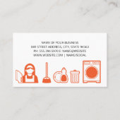 Icons voor reinigingsdiensten | Schoonmaakstof Visitekaartje (Achterkant)