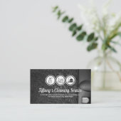 Icons voor reinigingsservice | Vacuümring Visitekaartje (Staand voorkant)